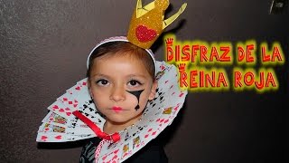 DIY  ¿Como hacer el Disfraz de la Reina roja Alicia Fácil  PumitaNegraArt🐾 [upl. by Alexina]