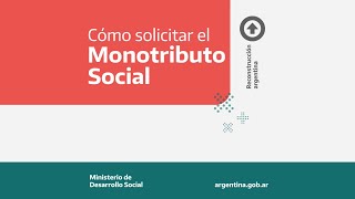 ¿Conocés los beneficios de tener el Monotributo Social [upl. by Rekab783]