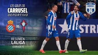 El Espanyol vence y convence con gritos de apoyo a Manolo González  Goles del Espanyol 3  1 Celta [upl. by Eitnom]