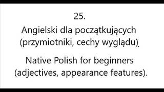 25 Angielski dla począ przymiotniki cechy wyglądu  Polish adjectives appearance features [upl. by Nesto]