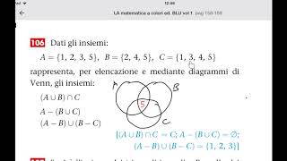 Esercizio sugli insiemi [upl. by Norrehs]