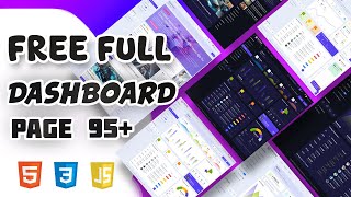 Dashboard Website FREE Download GITHUB  HTML CSS [upl. by Asillam871]
