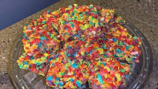 THE BEST FRUITY PEBBLES RICE KRISPIES TREAT BARS 2020 [upl. by Hurlee412]