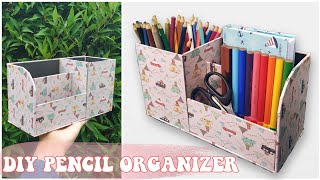 Membuat Pencil Organizer  DIY Tempat Pensil dari KardusKarton Board [upl. by Barnett290]