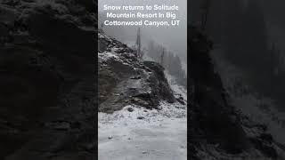 Snow returns to Solitude Mountain Resort In Big Cottonwood Canyon Utah [upl. by Haimirej79]