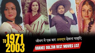 Rakhee Ghulzar Hit And Flop Movies List  Rakhee Ghulzar Movies  Trending Data List [upl. by Survance]