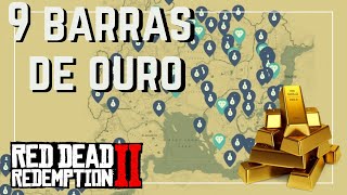 RED DEAD REDEMPTION 2  9 barras de ouro espalhadas pelo mapa [upl. by Hulda]