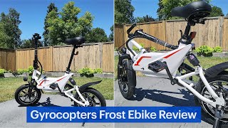 Gyrocopters Frost Foldable Electric Bike Review [upl. by Nsaj744]