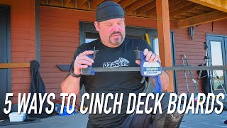 Five Ways To Cinch Deck Boards  Dr Decks [upl. by Materse]