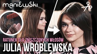 Julia Wróblewska – Jak uratować włosy zniszczone rozjaśnianiem Metamorfozą MACIEJ MANIEWSKI [upl. by Laehpar]