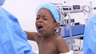 Crying Boy Going Under Anesthesia for Hemangioma [upl. by Zebulen]