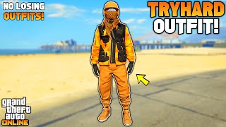 Easy Orange Joggers Tryhard Outfit In GTA 5 Online 167 No Transfer or BEFF [upl. by Ahtoelc]