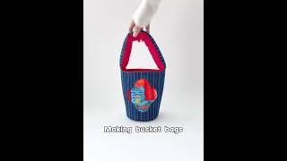 How to make a bucket bag 水桶包制作教程🪡 diy handmade sewing 水桶包缝纫教程 [upl. by Farlie872]