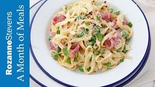 Pea and Prosciutto Carbonara [upl. by Hopfinger]