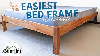 Super Simple Queen Bed Frame  DIY In A Day [upl. by Fablan]