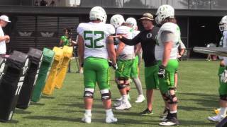 Oregon Offensive Line Drills [upl. by Yelnahs]