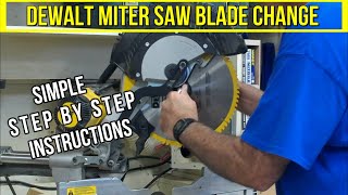 How to Change a Mitre Saw Blade  Dewalt Chop Saw Blade Change  DWS779 [upl. by Ramgad233]