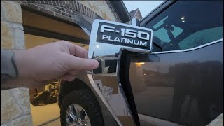 2021 F150 side emblem removal SUPER EASY [upl. by Ecyar]