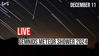 Live  Geminids Meteor Shower 2024  December 11 [upl. by Hnid]