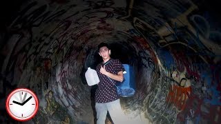 24 HOUR OVERNIGHT CHALLENGE AT THE HAUNTED TUNNEL WTF  FaZe Rug [upl. by Matejka151]