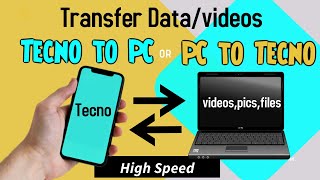 how to transfer data from tecno phone to laptop how to connect tecno phone to pc or laptop [upl. by Tutto412]