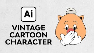 How to Draw a Retro Mascot Character Design in Illustrator [upl. by Nylidnam]