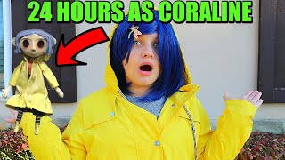 Coraline Creepy Doll FOR 24 HOURS [upl. by Klingel]