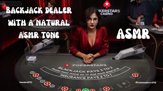 ASMR unintentional  Sweet and gravelly tone to this blackjack dealers voice [upl. by Giza]