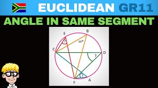 Circle Geometry Grade 11  Angles in same segment Practice [upl. by Enedan]