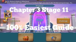 Lords mobile Vergeway Chapter 3 Stage 11 easiest guide [upl. by Bowlds]