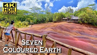 Chamarel Seven Coloured Earth Geopark  Mauritius in 4K 60fps HDR UHD 💖 Best places 👀 walking tour [upl. by Booker]