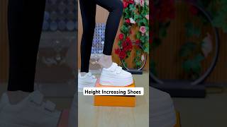 White High Sole Shoes For Fresh Style 🤩 sheshoe highsoleshoes whiteshoes shorts shoes fashion [upl. by Neelrihs]