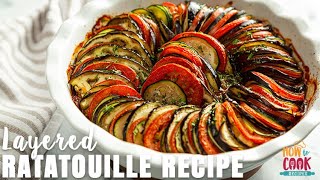 Homemade Layered Ratatouille Recipe StepbyStep  HowToCookRecipes [upl. by Nirihs]