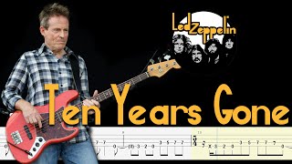 Led Zeppelin  Ten Years Gone Bass Tabs  Notation By ChamisBass chamisbass basstabs [upl. by Hayton]