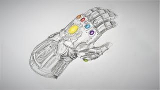 How to Draw Infinity Gauntlet  The Avengers [upl. by Merilee]