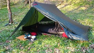 Woodland Wild Camp in the Peak District  Hilleberg Anaris [upl. by Dayiz]