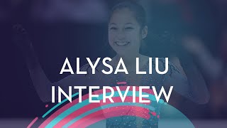 Alysa Liu USA  Interview  Lake Placid 2019 [upl. by Aisatnaf]