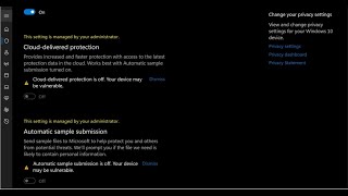 Fix Unable to Turn On Cloud Delivered Protection amp Automatic Sample Submission on Windows 10 [upl. by Tootsie]
