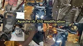 Apache RTR 310 bike modification apacherr310bs6 rtr bikemodification bikelover [upl. by Zaraf]