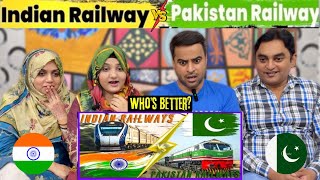 Indian Railways Vs Pakistan Railways Full Comparison  Indian Train Vs Pakistan Train  Reaction [upl. by Devina60]