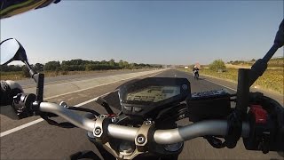 Yamaha MT09 Top Speed 122 [upl. by Silevi]