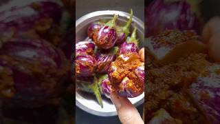 भरली वांगी  Bharli Vangi  stuffed brinjal shorts shortvideo food recipe [upl. by Nomrac]