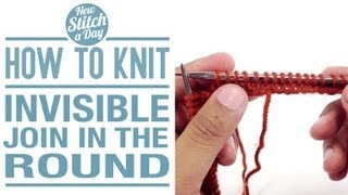 How to Knit An Invisible Join in the Round [upl. by Llehsim523]