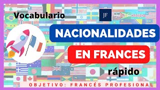 LAS NACIONALIDADES EN FRANCES  femenino y masculino [upl. by Areivax499]