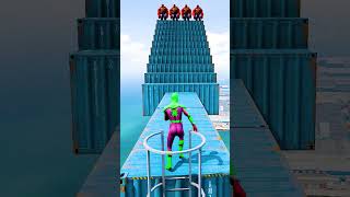 GTA 5 Epic Water Ragdolls  SpiderMan Jumps  Fails ep2397 shorts [upl. by Ogeid100]