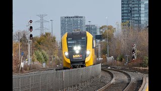 VIA Rail Trains at Mimico GO Station [upl. by Sirromaj27]