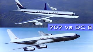 Boeing 707 vs DC 8 Boeing vs Douglas [upl. by Chaiken863]