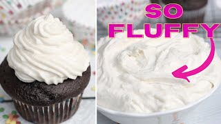 How To Make Whipped Cream Frosting 😍 The BEST [upl. by Tarazi]