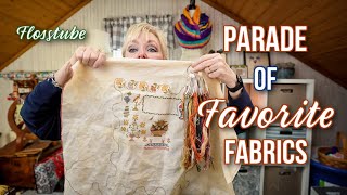 Sampler Style Flosstube 24Parade of Favorite Fabric 💛 [upl. by Terence523]