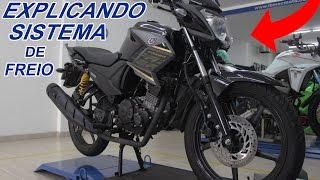 Explicando o sistema de freio da Yamaha Fazer 150 UBS  MOTOcombr [upl. by Hose]